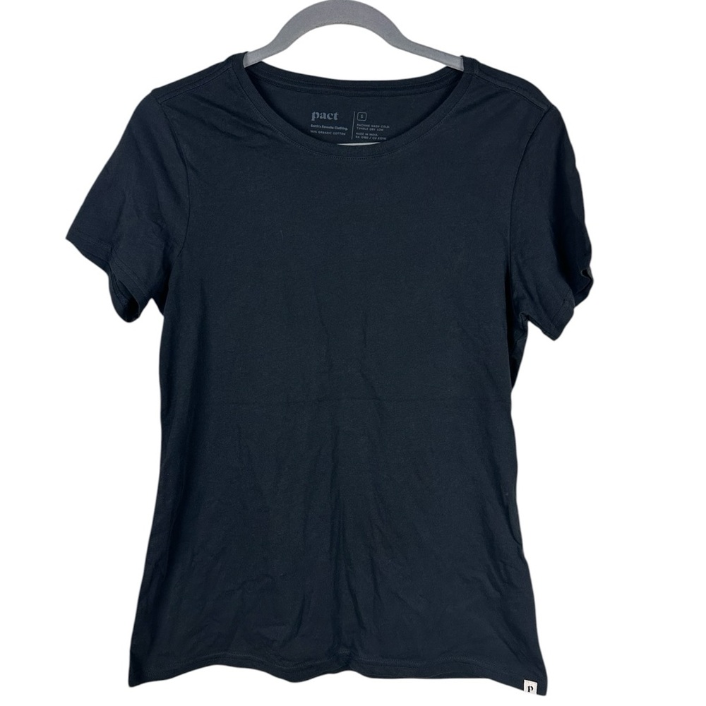 Pact Organic Cotton Black Short Sleeve Tee NWOT